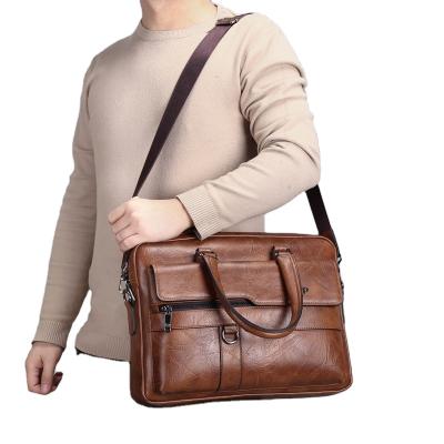 China Eco-friendly Women Business Briefcase Handbag 15.6 Inch Shoulder PU Leather Laptop Bag for sale