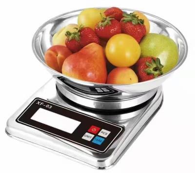 China With Scale Tray Stainless Steel Kitchen Bowl Digital Scale for sale