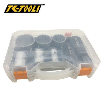 China Metal 22-64mm Drilling 9pcs Bimetal Hole Saw Set for sale