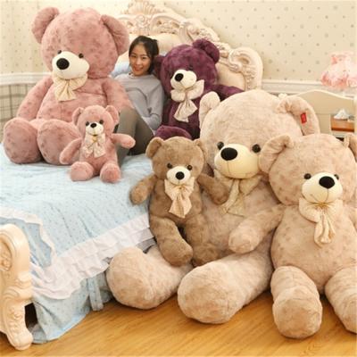 China 2021 Hot Selling Plush Customized Animal Claw Machine Cute Teddy Bear Plush Stuffed Comfort Ribbon Bear For Kids for sale