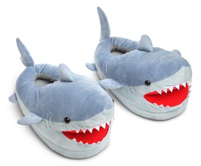 China 2018 Cheap Funny Plush Custom Plush Shark Indoor Slippers For Sale for sale