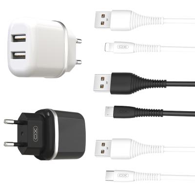 China Hot Selling Mobile Phone X0 L59EU L70UK New Product 5V 2.4A Fast Charger USB Dual Port Charger For Mobile Phone for sale