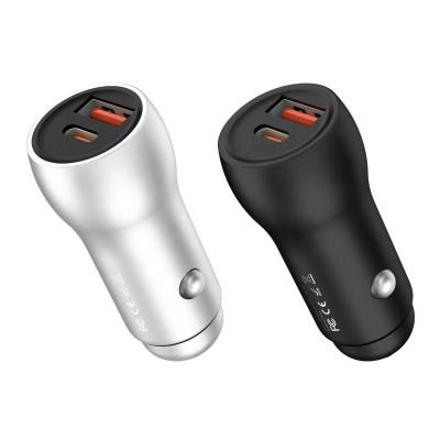 China Mobile Phone XO CC20 36W Fast Charging 3.0 USB Car Charger For IP Huawei Palladium Aluminum Alloy Car Charger for sale