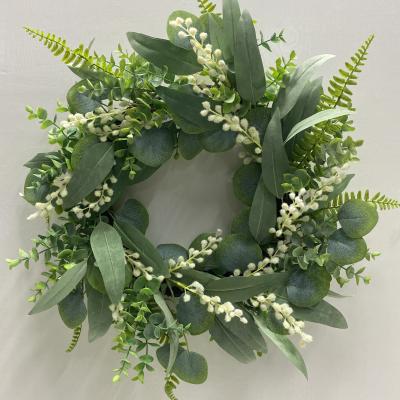 China Home and Garden Decoration Artificial Flower Christmas Wreath Fake Hanging Garland Front Door Wall Decoration for sale