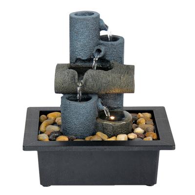 China Resin tabletop relaxation fountain Art Decor Newest water fountain indoor waterfall for living room home office decoration for sale