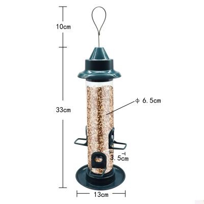 China Bird Feeder Hanging Amazon Hot Selling Bird Tube Bird Feeder Outdoor Plastic Clear Garden Seed Hanging Bird Feeder for sale