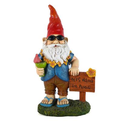 China Christmas Decorative Ornaments Santa Claus Crafts Home Desk Decoration Gnome Resin Statue Garden Holiday Home and Garden Decoration for sale