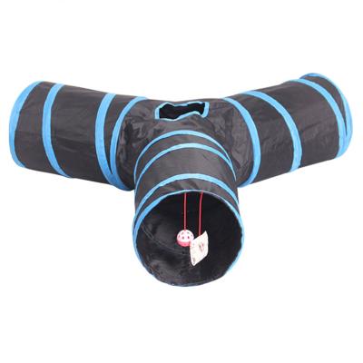 China Viable 3 Way Folding Play Toy - Tube Fun for Rabbits, Kittens, and Dogs Pet Cat Tunnel for sale