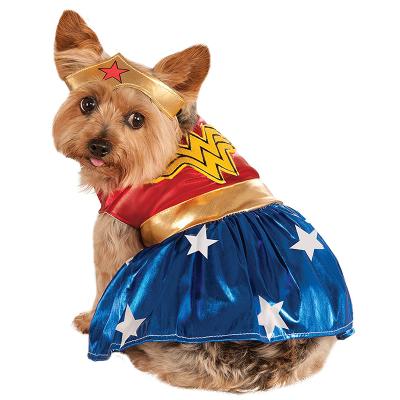 China Fashion Pet Clothes Soft Wonder Woman Apparels Pet Costume for sale