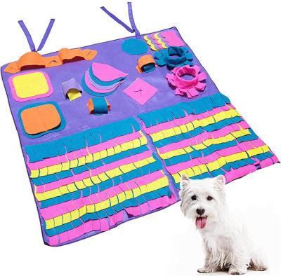 China Viable Nose Puzzle Toys Feeder Slow Feeding Machine Washable Nosework Dog Food Rooting Mat for sale