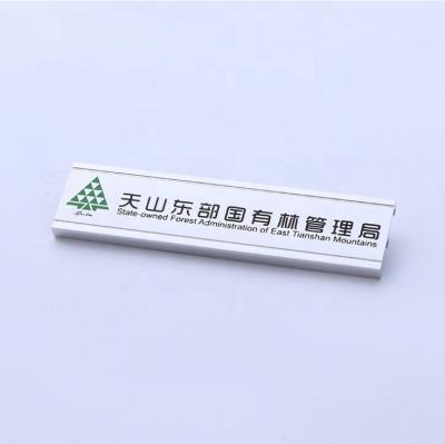 China professional magnetic 3D metal office name badge magnet name badge for sale