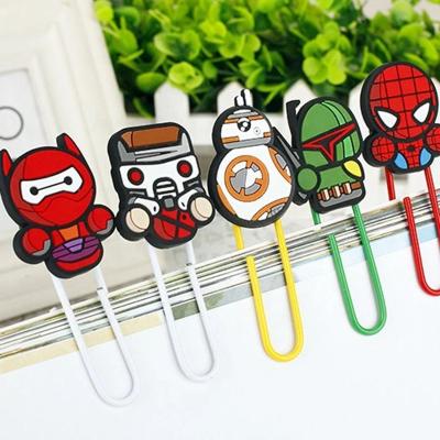 China 2D Or 3D Custom Shaped Soft Rubber Silicone Unique Paper Clip for sale