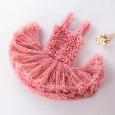 China INS Breathable Hot Sale Baby Girls Dress Fashion Sleeveless Tutu Dress Kids Mesh Princess Dress for sale