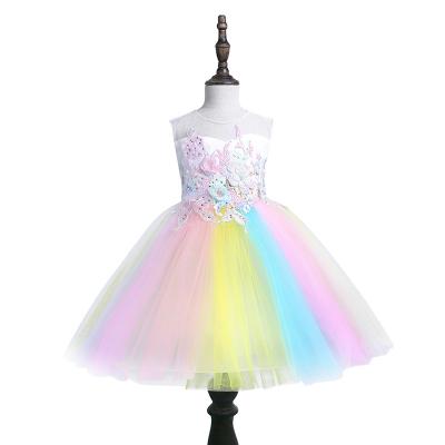 China Wholesale Washable Baby Girls Formal Dress Europe and American Colorful Even Dress for Girls Wedding Dress for sale