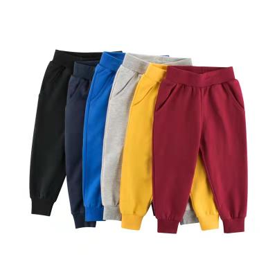 China Factory wholesale breathable toddler boys autumn pants fashion sports casual pants solid kids long pants for sale