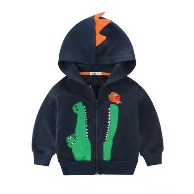 China Breathable newcomers debut boys autumn coat fashion cartoon printed zipper hoodie boys cardigan wholesale for sale