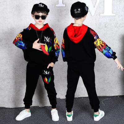 China New Arrival Fashion Casual Boys Sports Clothing Set Spring Autumn Printing 2 Pieces Clothing Set Long Sleeves Hoodie + Pants For Kids for sale