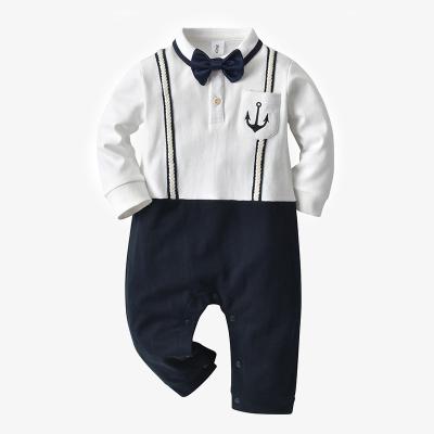 China New fashion 95% cotton baby romper boutique autumn newborn spring long sleeve jumpsuit for infant baby for sale