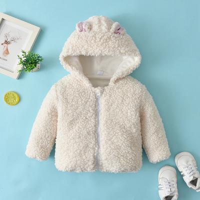 China Viable New Arrivals Baby Autumn Winter Coat Boutique Zipper Plush Thickening Newborn Hoodie Coat For Infant Baby for sale