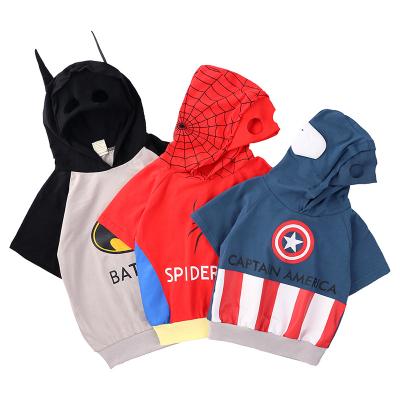 China Breathable Newcomers Hike Boys Summer T-shirt Cartoon Hoodie Short Sleeve T-Shirt For Kids for sale