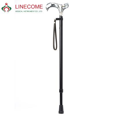 China LCMS-225R-SWR-BK-568AC01 Cane Walking Stick Royal Black lightweight aluminum crutches from 138-183cm for sale