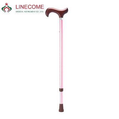 China aluminum crutches Cane Walking Stick Matt Pink Lightweight Classic Companion LCMS-225-GEPK-568BR 138-183cm Height Adjustable for sale