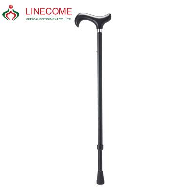 China aluminum crutches Cane Walking Stick Black lightweight LCMS-225-GEBK-568BK 138-183cm height adjustable classic companion for sale