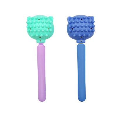 China Body Cat Head Scalable Silicone Back Hand Held Knock Scratcher Massage Relax Hammer for sale