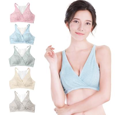 China Seamless Women's Wireless Bra Cotton Bra Sleep Maternity Maternity Nursing Feeding Top For Pregnant Pregnant Nursing Padded Maternity Bra for sale