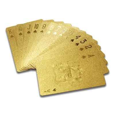 China Waterpoof PVC USA Playing Card Kuwait Luxury Plastic Playing Cards 999.9 Gold Playing Cards for sale