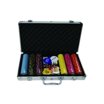 China Long Lasting 200 Listing Clay Poker Chip Set Casino With Case Aluminum Poker Chips Casino Style Poker Set for sale