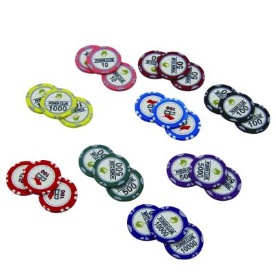 China Duarable 100 Pcs Poker Entertainment Chips Set With Tray For Vending Casino Ceramic Poker Chip for sale