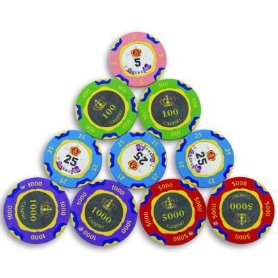 China Recyclable Poker Chip Jetons Casino Sale Clay Coin Inlay RFID Poker Chips Used Poker Chips For Casino for sale