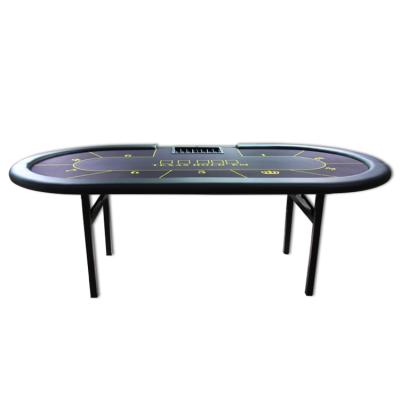 China Durable Casino 1-10 Players Folding Poker Table With Chips Tray for sale