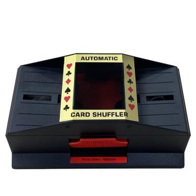 China Modern Black Casino Playing Card Stagger Machine Modern Black Casino Automatic Gambling Card Stagger Machine 8 Decks for sale