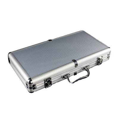 China High Quality Hot Selling Aluminum Custom Casino Poker Silver Aluminum Case For Poker Chip Portable Casino Case for sale