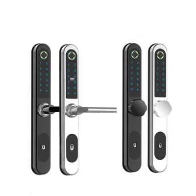 China Newest Super Slim AUS-2022 Home Door Smart Digital Door Lock Aluminum Outdoor Waterproof Smart Door Lock for sale