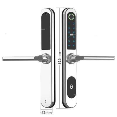 China Smart Ministry of Interior Door Lock Wifi Keyless Long Handle Hexagonal Handle Home Aluminum Door Lock for sale