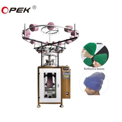 China 2F-10F Feeder Rib Hat Knitting Machine for Reflective Silk Hat and Winter Beanie for sale