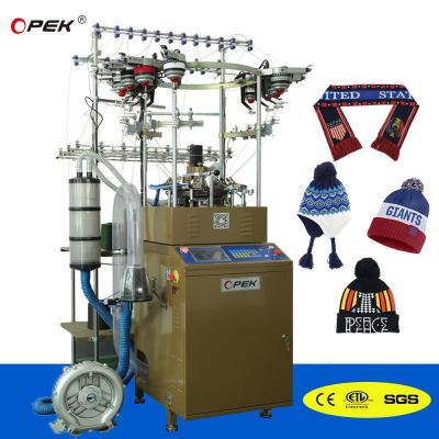 China Touch screen High Speed Jacquard Small Diameter Circular Knitting Loom for Hat and Scarf for sale