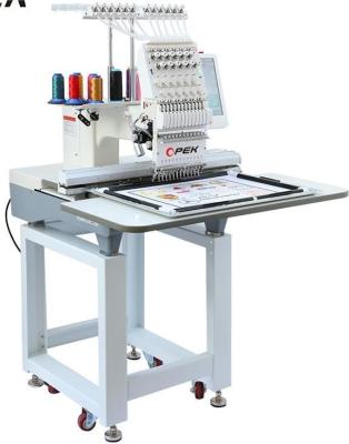 China Single Head Computerized Embroidery Machine with 400 Head Interval and 12/15 Needles for sale