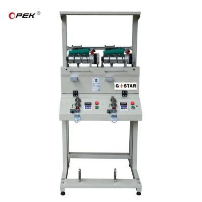 China 1100m/min White 2 Heads Yarn Rewinder Machine Thread Rewinding Yarn Winding Machine for sale