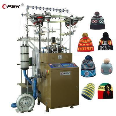 China High Speed CE ETL Approved Full Automatic Circular Jacquard Hat Cap Knitting Equipment for sale