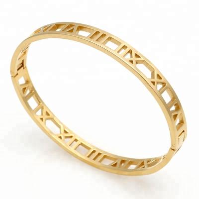 China Vintage Gold Plated Bangle Charms Set Silver Gem Stainless Steel Jewelry Women Custom Gold Plated 24k/18k Mens Bangle With Pysiuv for sale