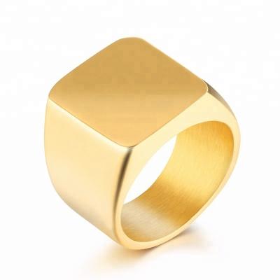 China CLASSIC Gold Plated Rings Wholesale Stainless Steel Gold Plated Rings With Fashionable Adjustable 18k Stainless Steel 18k Gold Plated Rings for sale