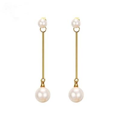 China High Quality Pearl Earrings Women Jewelry Hooks Necklace Gold Plated Cool Big Pink Stud Drop Pearl Earring With Freshwater Pearl Earrings for sale