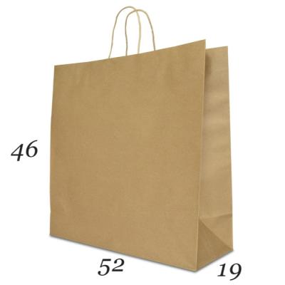 China RTS Stock Kraft Paper Recyclable Shopping Bag Printing Custom Gift OEM Carry Bag For Grocery / Promtion for sale