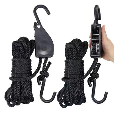 China Strong Hot Selling 1/4 Motorcycle Bundled Rope Bicycle Bundling Rope Cargo Luggage Ratchet Tie Down Straps for sale