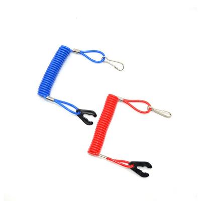 China Free Cutting Steel Factory Manufacturer PU Outboard Motorboat Emergency Flameout Engine Flameout Rope Safety Lanyard Quick Stop for sale