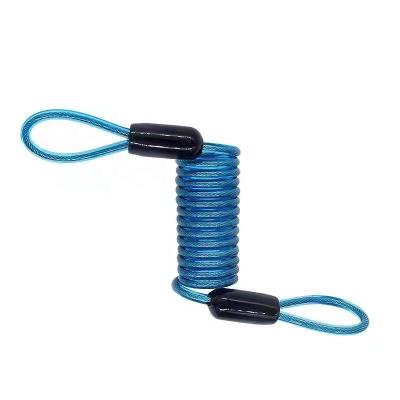 China For hanging tools Creative 1.2m Anti-Theft Spring Cable Bicycle Lock Rope Security Reminder Motorcycle Safety Parts Accessories for sale